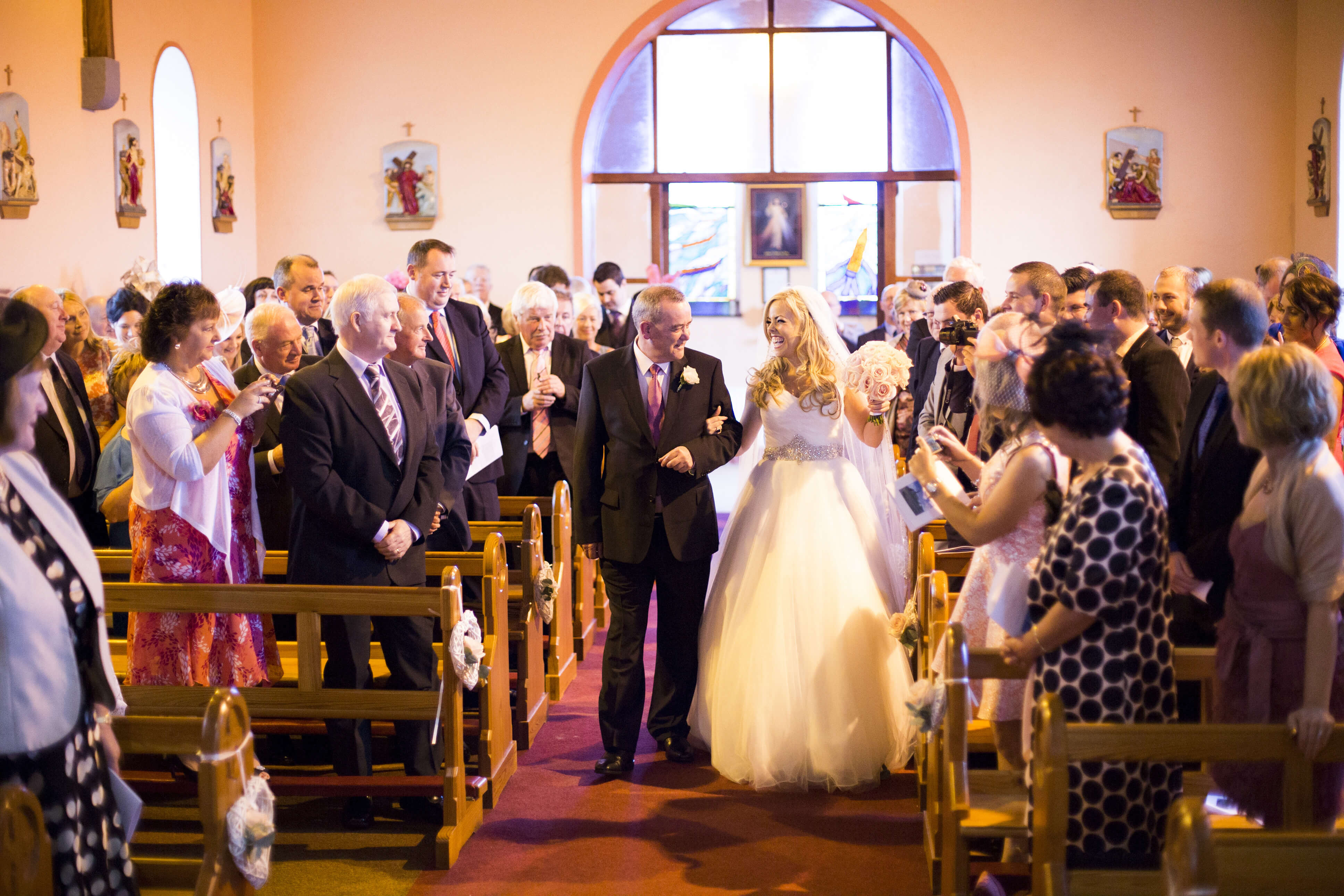 bernard carolan doonbeg wedding church co clare bride white dress