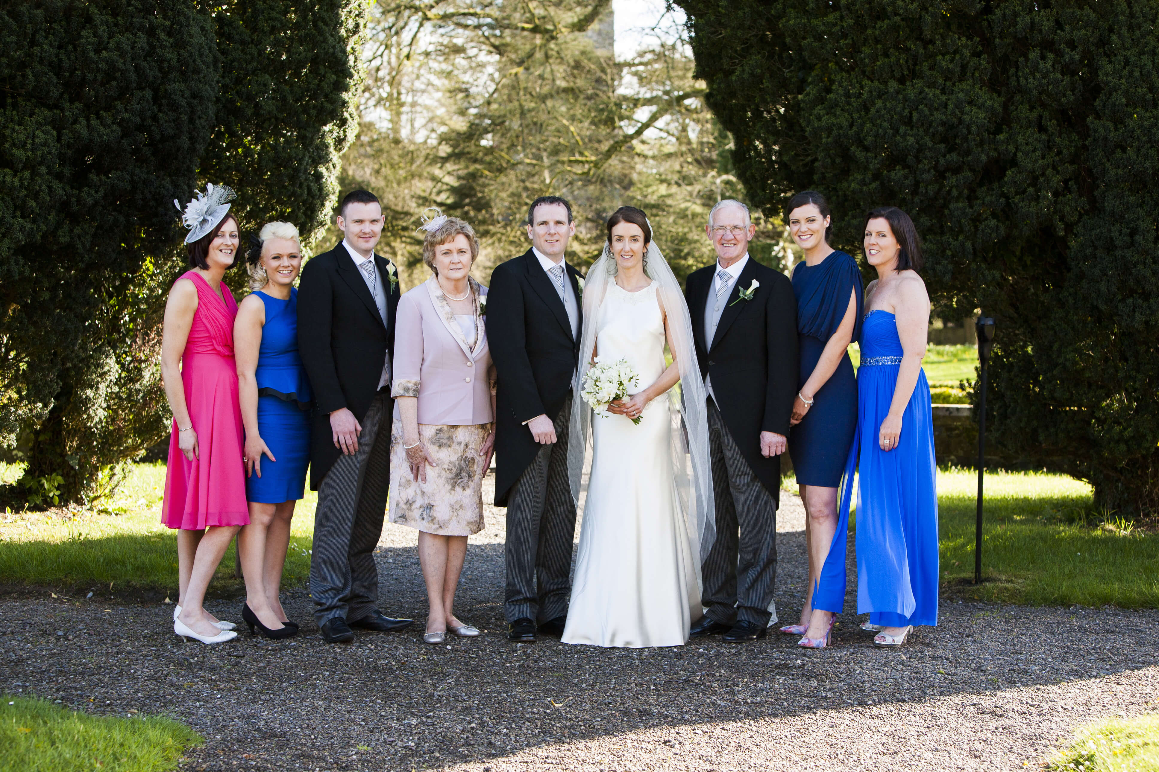 bernard carolan castle leslie wedding photographer family garden