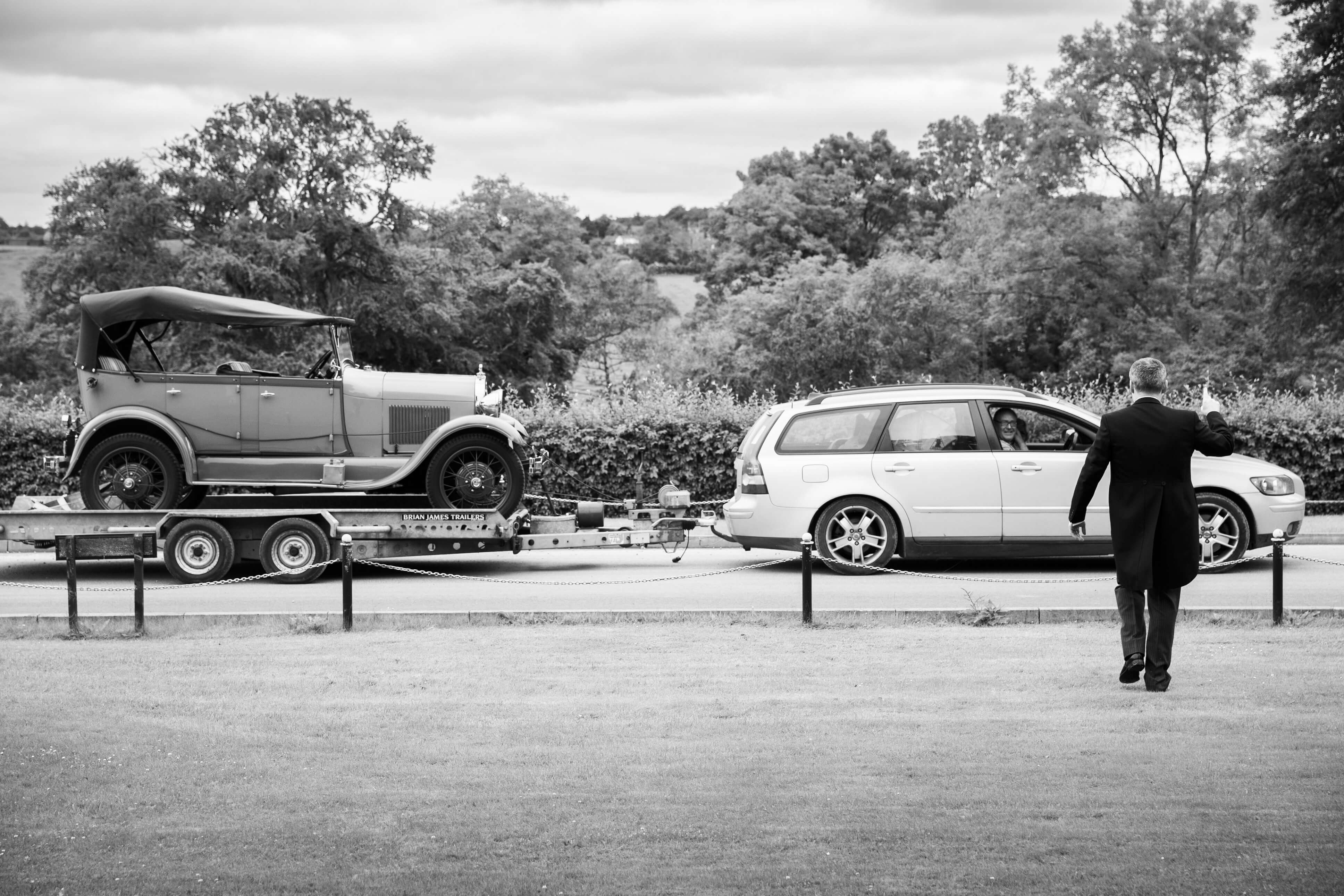 bernard carolan castle durrow wedding photographer car