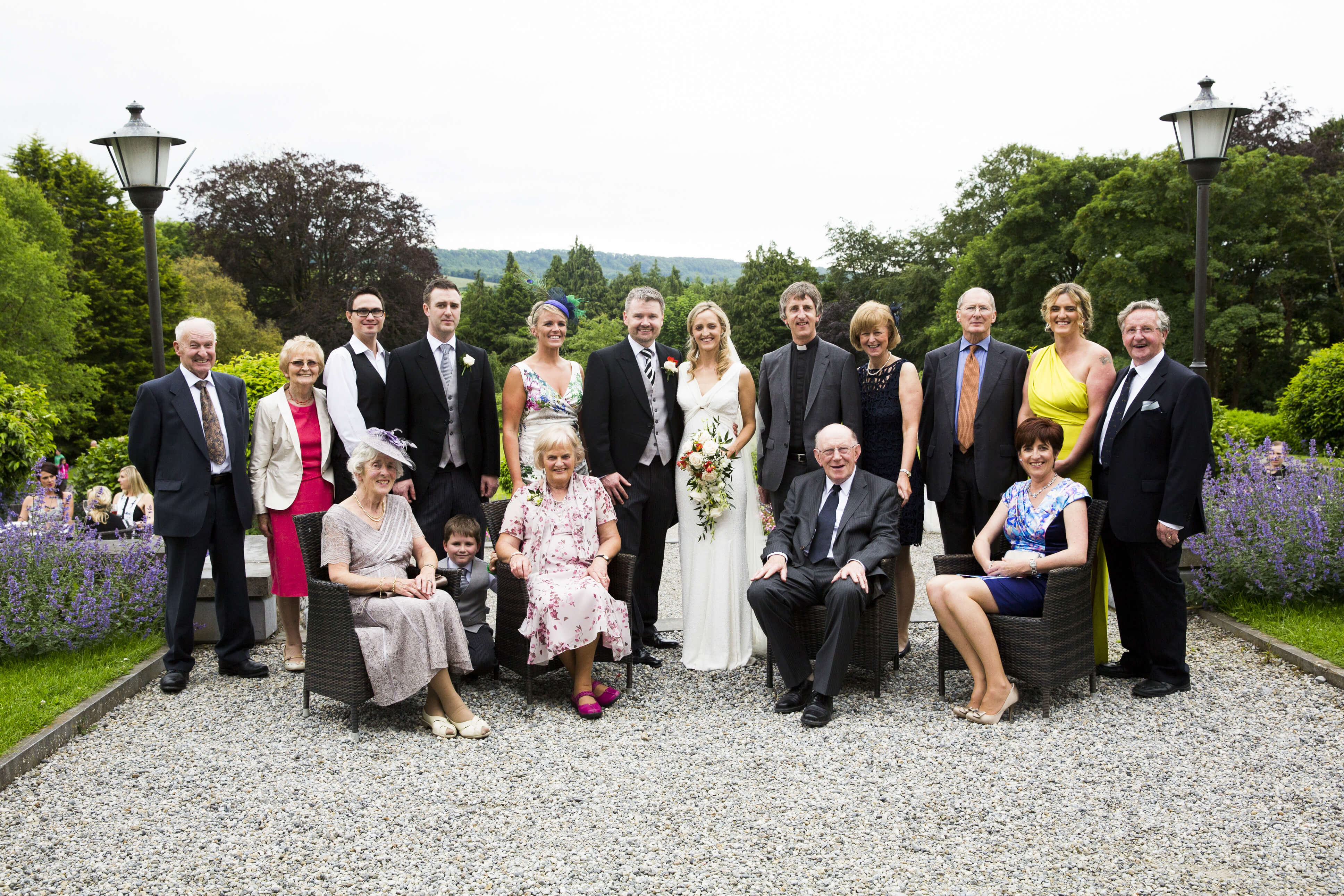 bernard carolan castle durrow wedding photographer party group garden